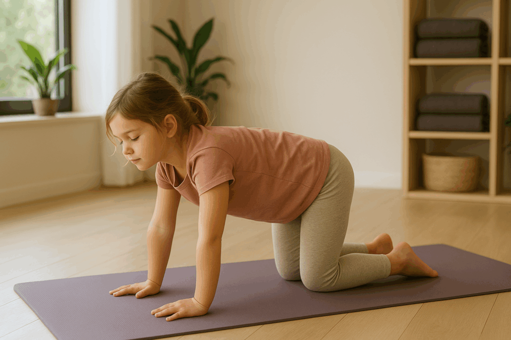 Kinderyoga Übungen - Katze - Spielerisch Yoga erlernen - Roots Yoga Hamburg