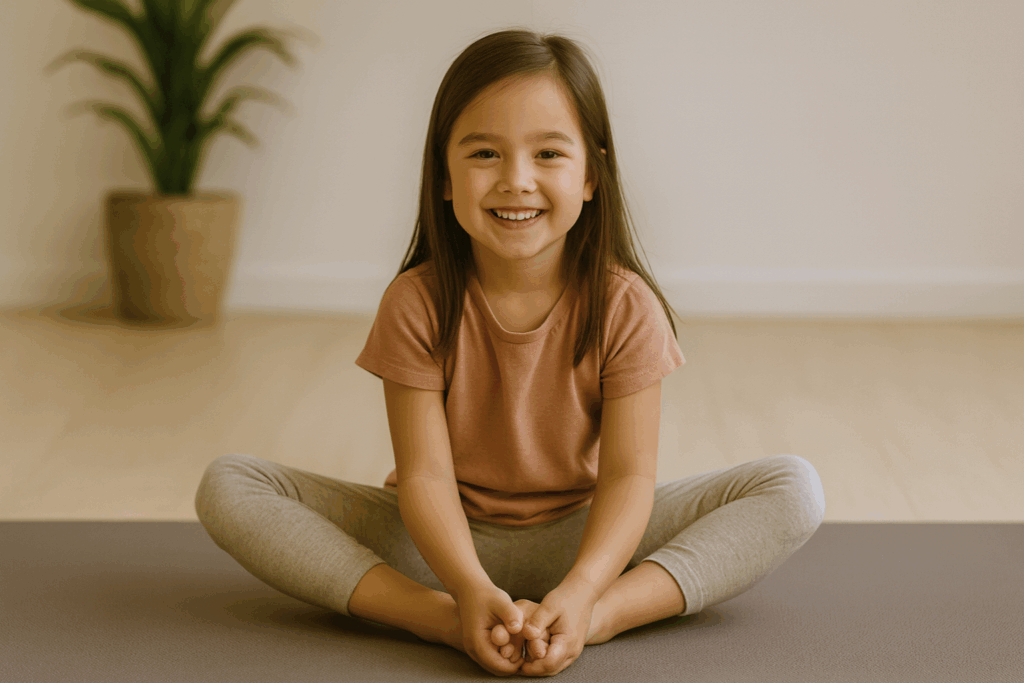 Kinderyoga Übungen - Schmetterling - Spielerisch Yoga erlernen - Roots Yoga Hamburg