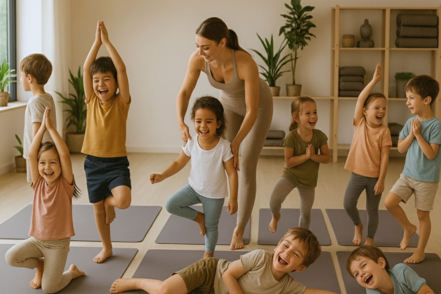 Kinderyoga Übungen - Yoga Klasse - Spielerisch Yoga erlernen - Roots Yoga Hamburg